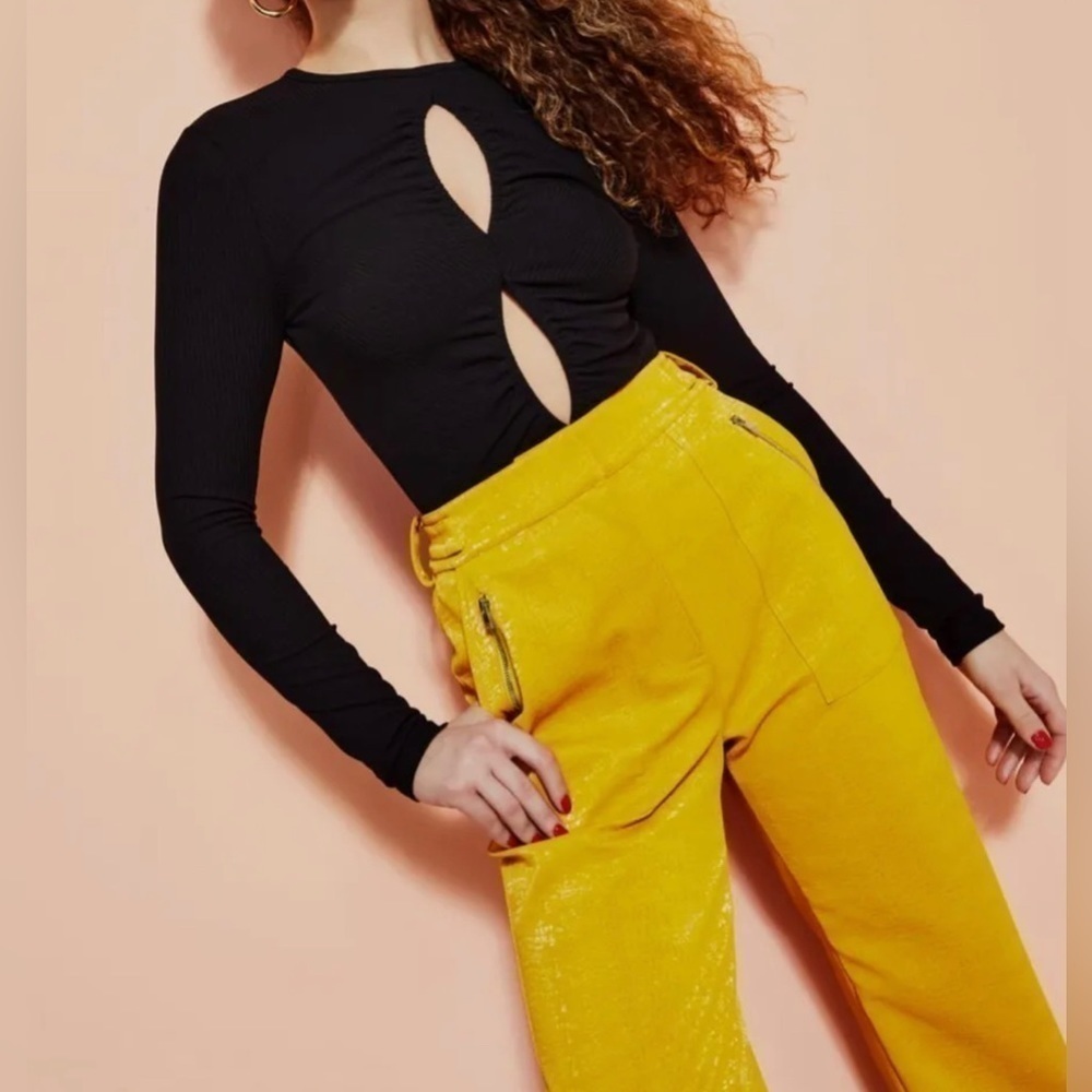 Royalty by maluma,  women cutout black bodysuit size xxxl